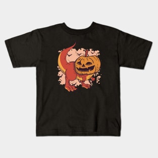 Pumpkin Dinosaur Kids T-Shirt